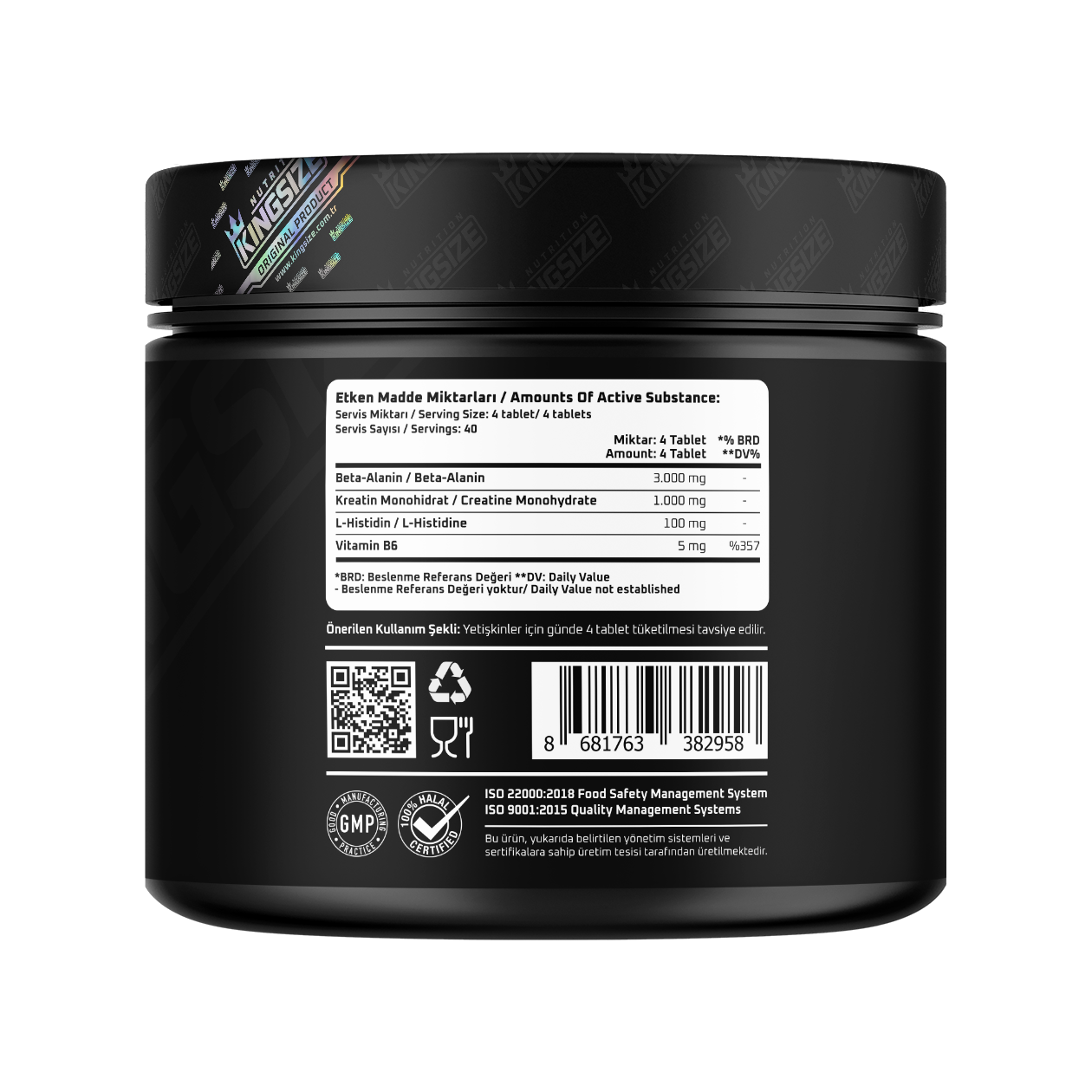Kingsize Nutrition Beta Ala 9 Complex 160 Tablet