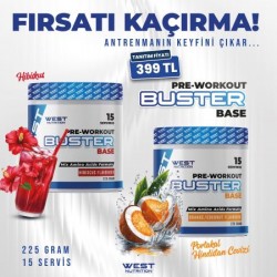 West nutrition Buster Base Preworkout 225 gr 15 Servis