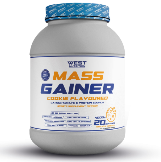 West Nutrition Mass Gainer Karbonhidrat Tozu 4000 gr Kurabiye Aromalı