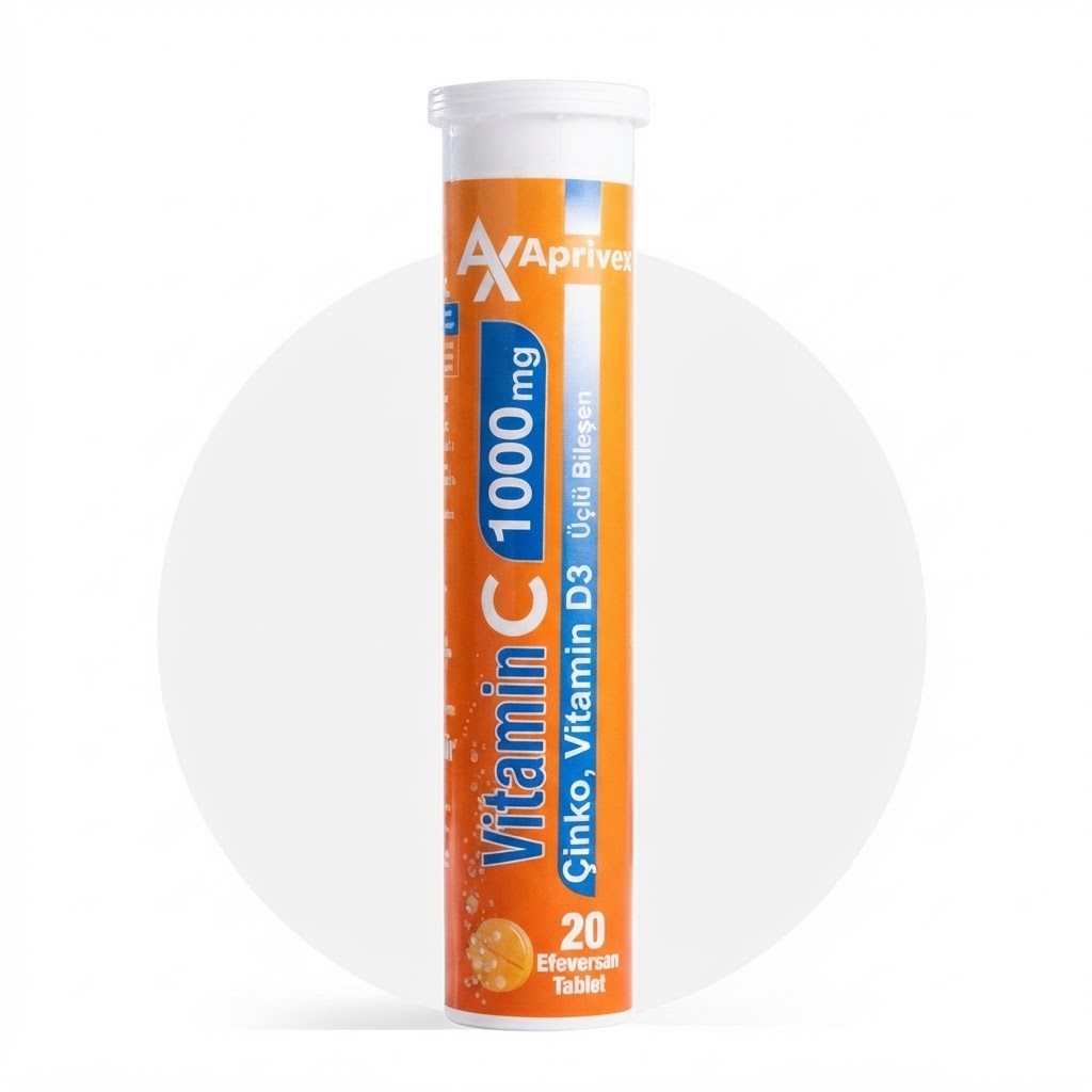 APRİVEX VİTAMİN C 1000 MG ÜÇLÜ BİLEŞEN